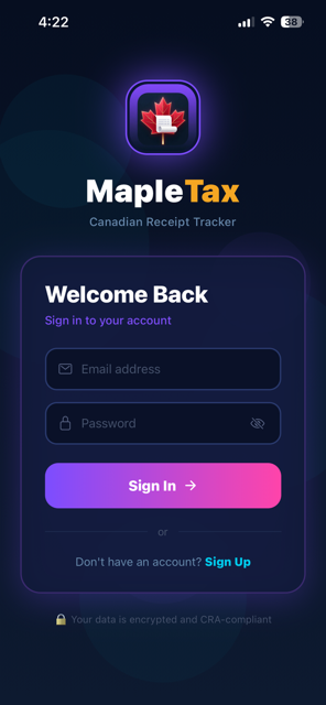 MapleTax Login