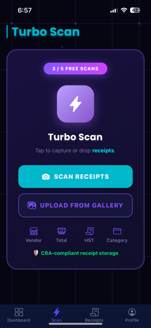 MapleTax Turbo Scan